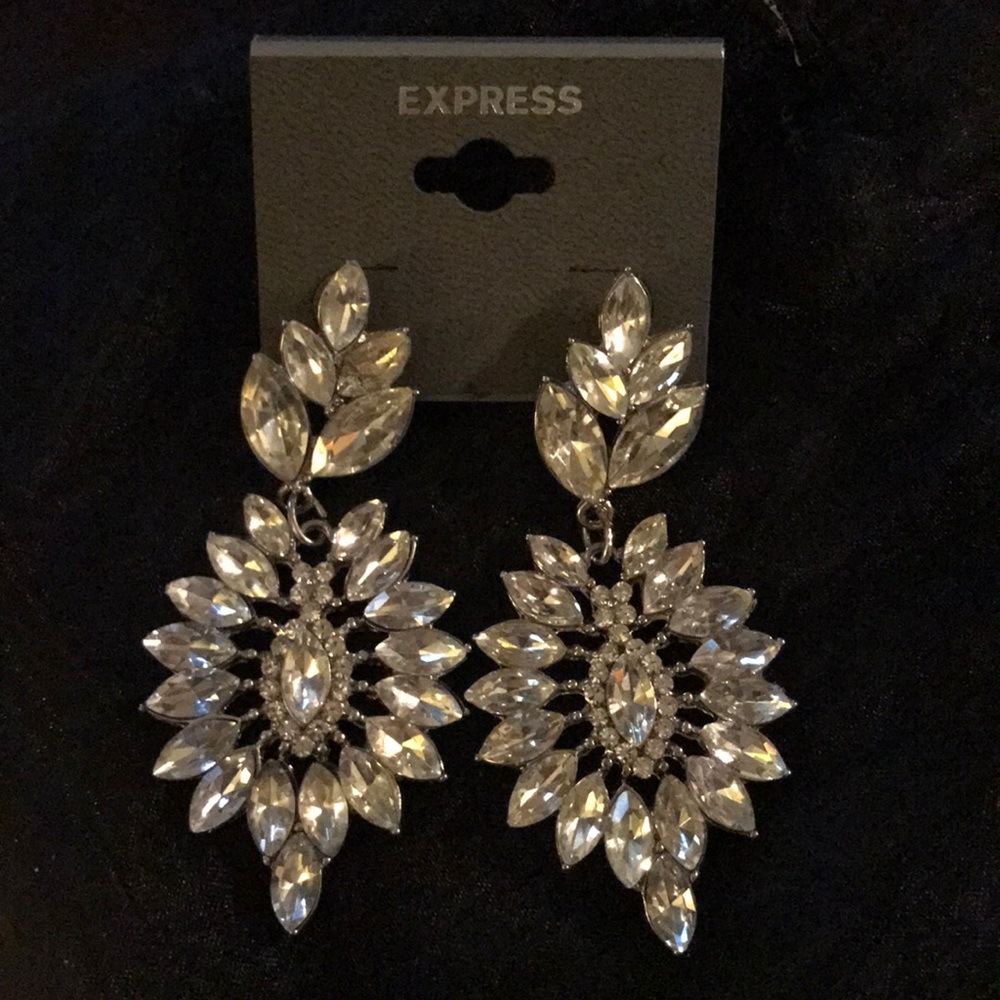 Express rhinestone chandelier earrings